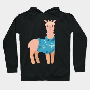 Llama with ugly sweater Hoodie